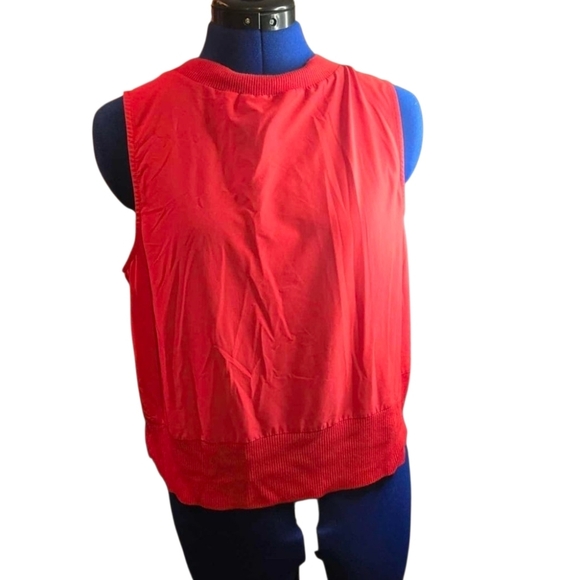 Athleta Red Sleeveless Tank Crop Top For Women Large Petite - Picture 3 of 4